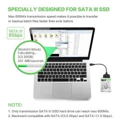 Kabel SATA na USB 3.0 / USB 2.0 - przejściówkaKable