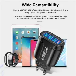 CargadoresCargador USB de 4 puertos - carga rápida QC 3.0 - 48W