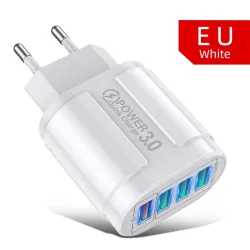 Carregador USB de 4 portas - carga rápida QC 3.0 - 48W