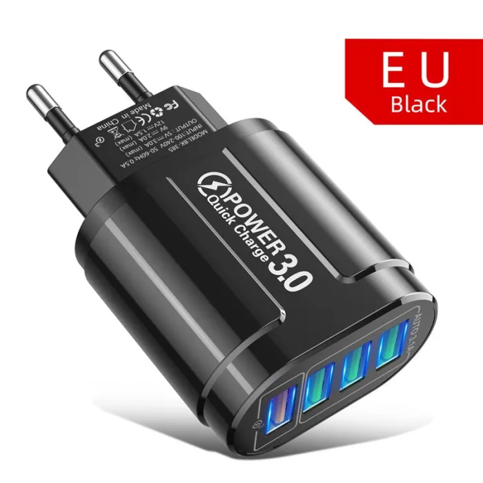 4-poorts USB-oplader - snelladen QC 3.0 - 48WOpladers