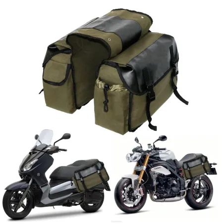 Doppelseitige Motorrad- / Fahrradtasche - wasserdichtes Segeltuch