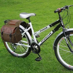 Dubbelsidig motorcykel/cykelväska - vattentät canvas