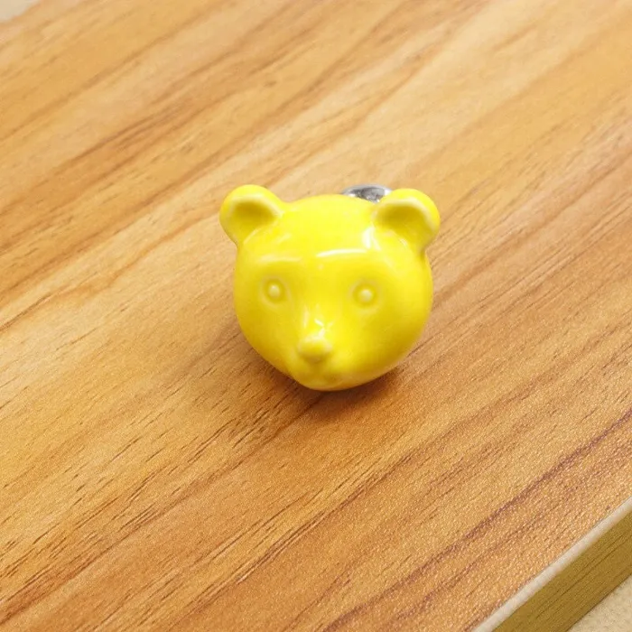 3D keramisk bjørn - møbelhåndtag - knopper