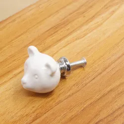 3D keramisk bjørn - møbelhåndtag - knopper