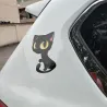 Grote ogen zwarte kat - auto stickerStickers