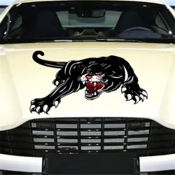 Tigre noir - autocollant de voiture en vinyle