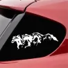 Vinyl-Autoaufkleber - drei Pferde