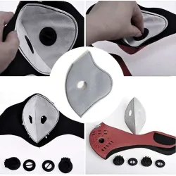 PM25 - activated carbon face mask replacement filters - 10 piecesMouth masks