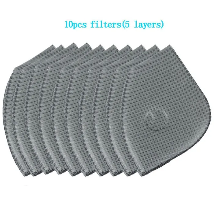 PM25 - Ersatzfilter für Aktivkohle-Gesichtsmasken - 10 Stück