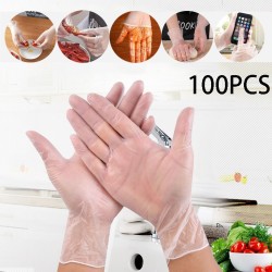 Transparente Einweghandschuhe - für Lebensmittel / medizinische / chirurgische Zwecke - 100 Stück