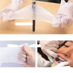 Gants transparents jetables - à usage alimentaire / médical / chirurgical - 100 pièces