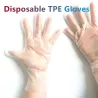Luvas transparentes descartáveis - para uso alimentar / médico / cirúrgico - 100 peças