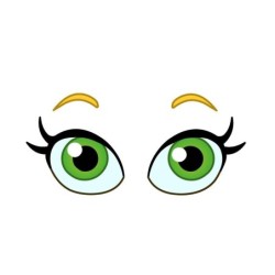 Vinyl bilklistremerke - store grønne øyne