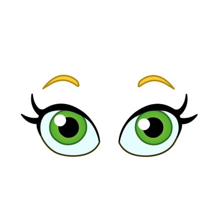 Vinyl-Autoaufkleber - große grüne Augen