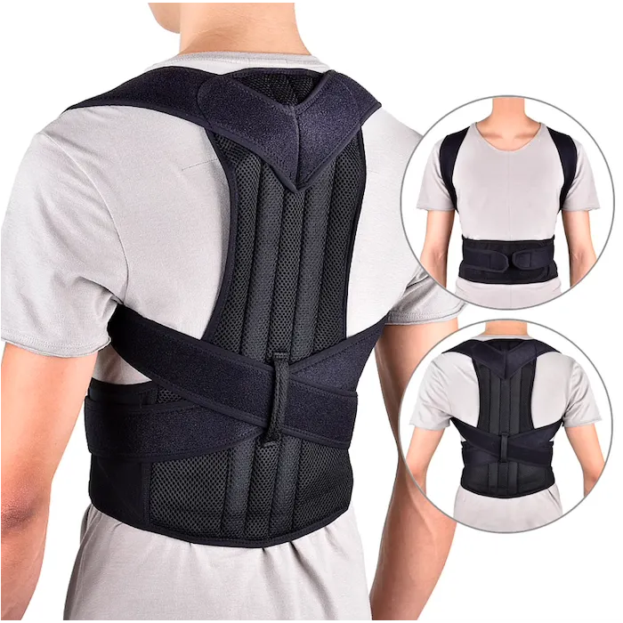 Correcteur de posture du dos - ceinture de soutien de la colonne vertébrale - réglable - soins de santé