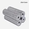 N35N35 - imán de neodimio - disco redondo resistente - 20 mm * 4 mm - con orificio de 5 mm