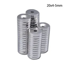 N35 - magnete al neodimio - forte disco rotondo - 20 mm * 4 mm - con foro da 5 mm