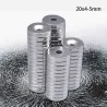 N35 - neodymmagnet - stærk rund skive - 20mm * 4mm - med 5mm hul