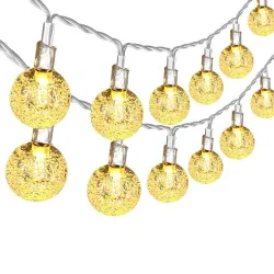 LED-String - Girlande mit Kugeln - batteriebetrieben