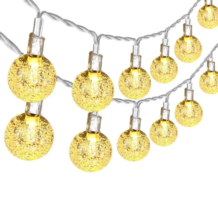 Guirlande LED - guirlande de boules - alimentée par batterie