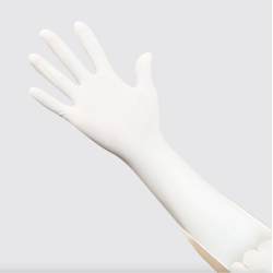 Długie jednorazowe rękawiczki nitrylowe - uniwersalne - z funkcją ekranu dotykowego - wodoodporne - białeZdrowie & Uroda