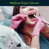 Gants jetables en vinyle - polyvalents - imperméables - qualité alimentaire - rose - 100 pièces