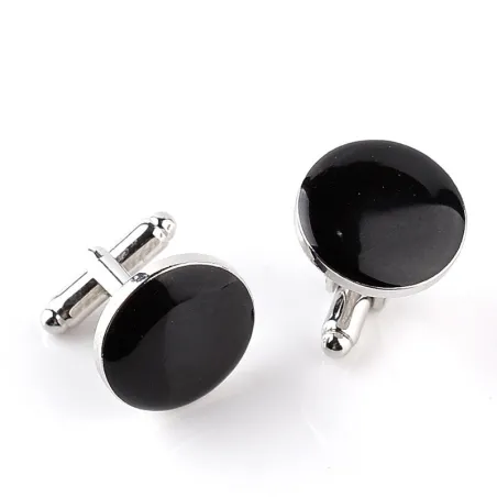 Classic round silver cufflinksCufflinks