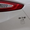 Vinyl car sticker - eyes / middle fingerStickers