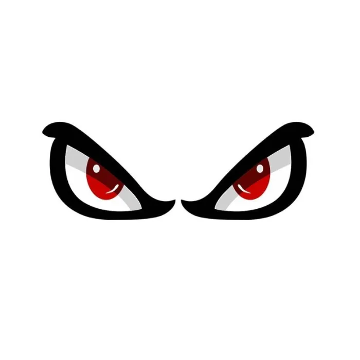 Reflective car sticker - red eyesStickers
