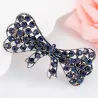 Elegante blauwe kristallen haarspeld - bloemen / vlinders / strikHaarspelden