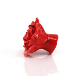 Keramiske møbelgreb - roserformede knopper - 10 stk