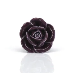 Keramiske møbelhåndtak - roseformede knotter - 10 stk