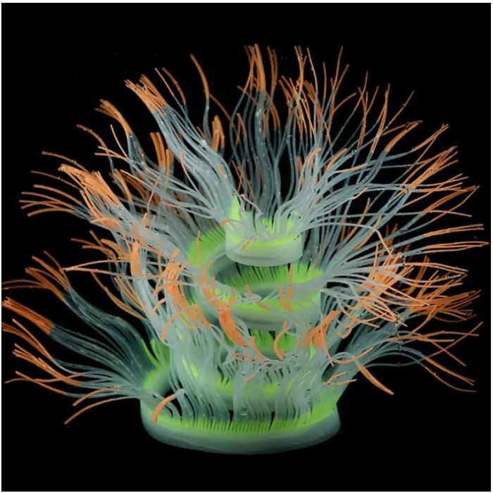Akvarie dekorasjon - silikon lysende sjøanemone