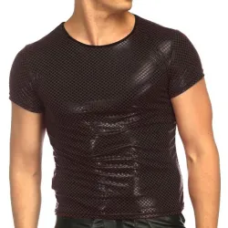 T-shirt brillant à manches courtes
