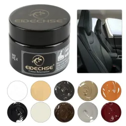 Crème réparatrice / lustrante cuir - pour sièges auto / chaussures / canapés