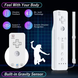 Bezprzewodowy pilot 2 w 1 - motion plus / Nunchuck - do konsoli Nintendo Wii / Wii U JoystickKontroler
