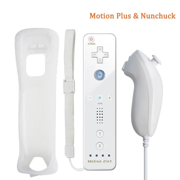 MandosMando inalámbrico 2 en 1 - motion plus / Nunchuck - para Nintendo Wii / Wii U Joystick