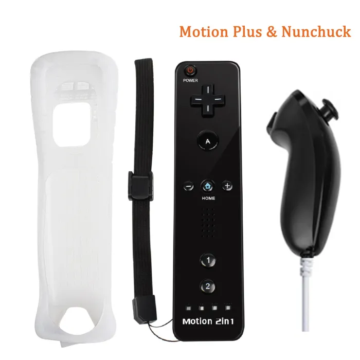 MandosMando inalámbrico 2 en 1 - motion plus / Nunchuck - para Nintendo Wii / Wii U Joystick