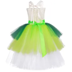 Costume de fée - robe verte - avec ailes