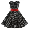 Robe d'été sans manches - imprimé pois / fleurs