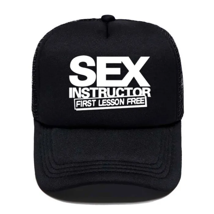 Boné de beisebol engraçado - letras SEX INSTRUCTOR