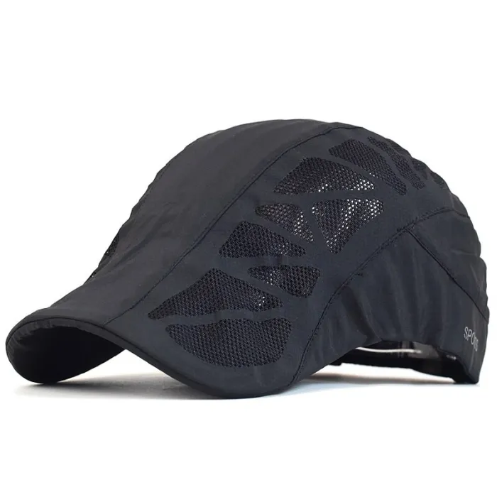 Trendy visirhætte - nyhedsdreng stil - med mesh - unisex