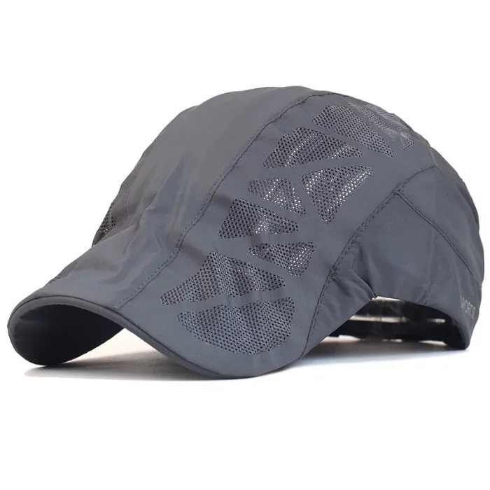 Trendy visirhætte - nyhedsdreng stil - med mesh - unisex