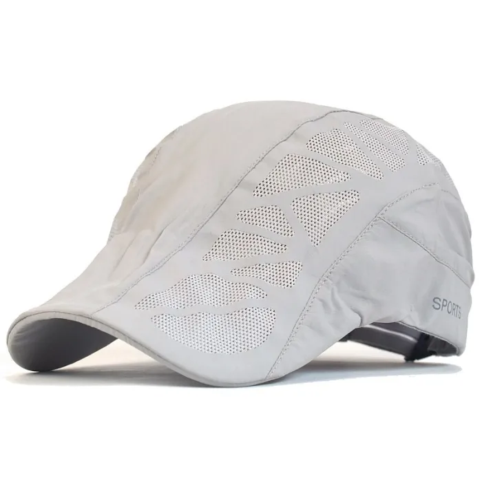 Trendig visirkeps - tidningspojkestil - med mesh - unisex