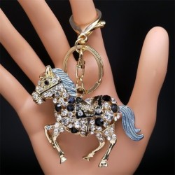 Porte-clés cheval en cristal