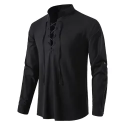 CamisetasCamisa clásica manga larga - escote anudado