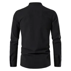 Klassiek overhemd met lange mouwen - vastgebonden halslijnT-Shirts