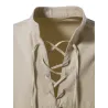 Klassisches Langarm-Shirt – zum Binden am Ausschnitt
