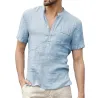 Camisa clássica de manga curta - decote abotoado