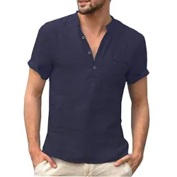 CamisetasCamisa clásica manga corta - escote abotonado